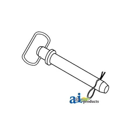 A & I Products Hitch Pin, Machined, 3/8" x 3 5" x2" x1" A-HPL100